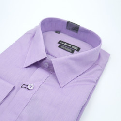 Le Bond Formal Light Purple Long Sleeve Printed Shirt