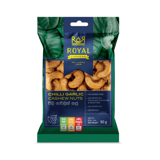 Royal Chilli Garlic Cashew Nuts 50g