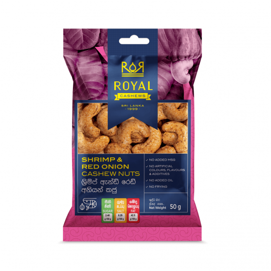 Royal Shrimp & Red Onion Cashew Nuts Pack 50g